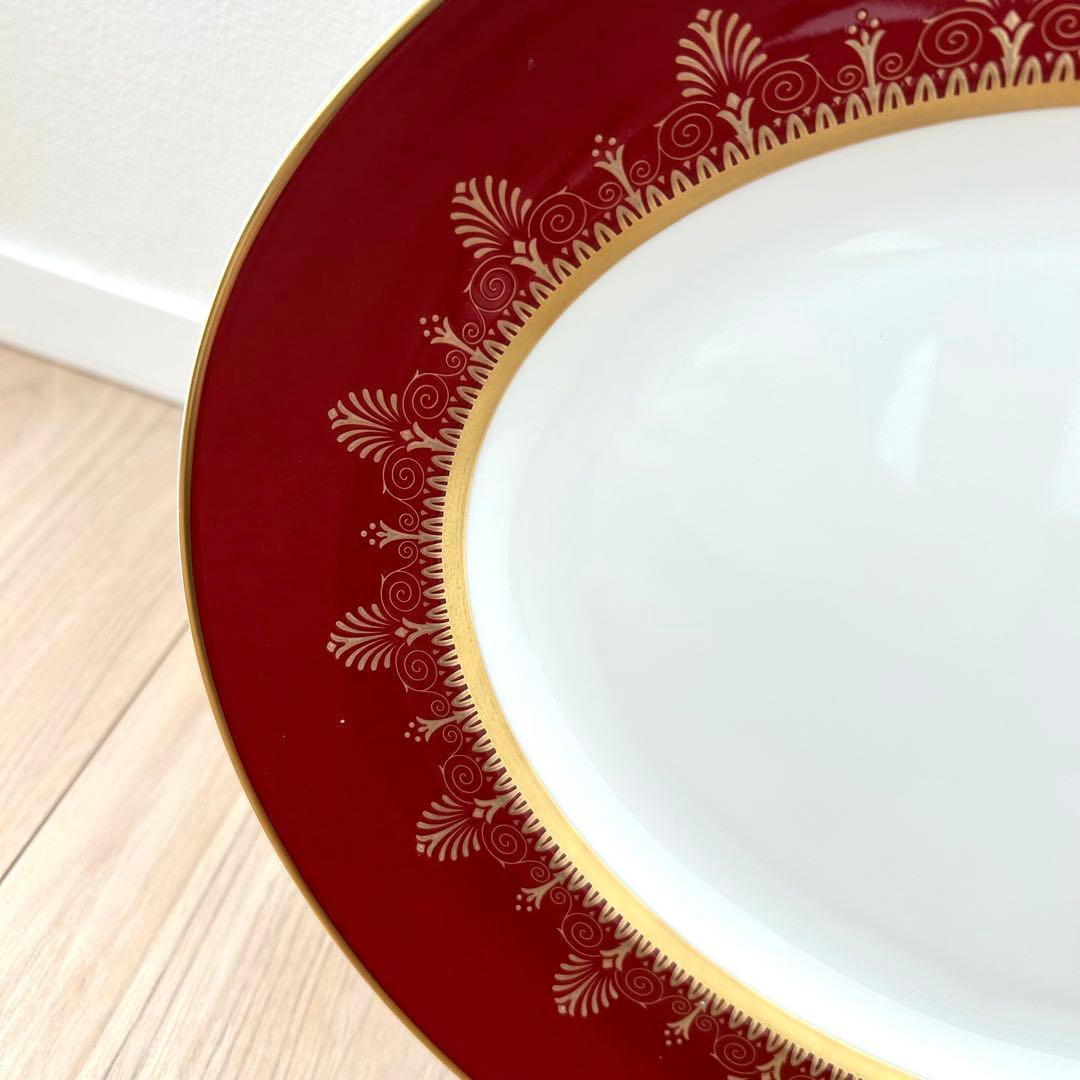 【希少 】 アンセミオン ルビー オーバルプレート 35cm