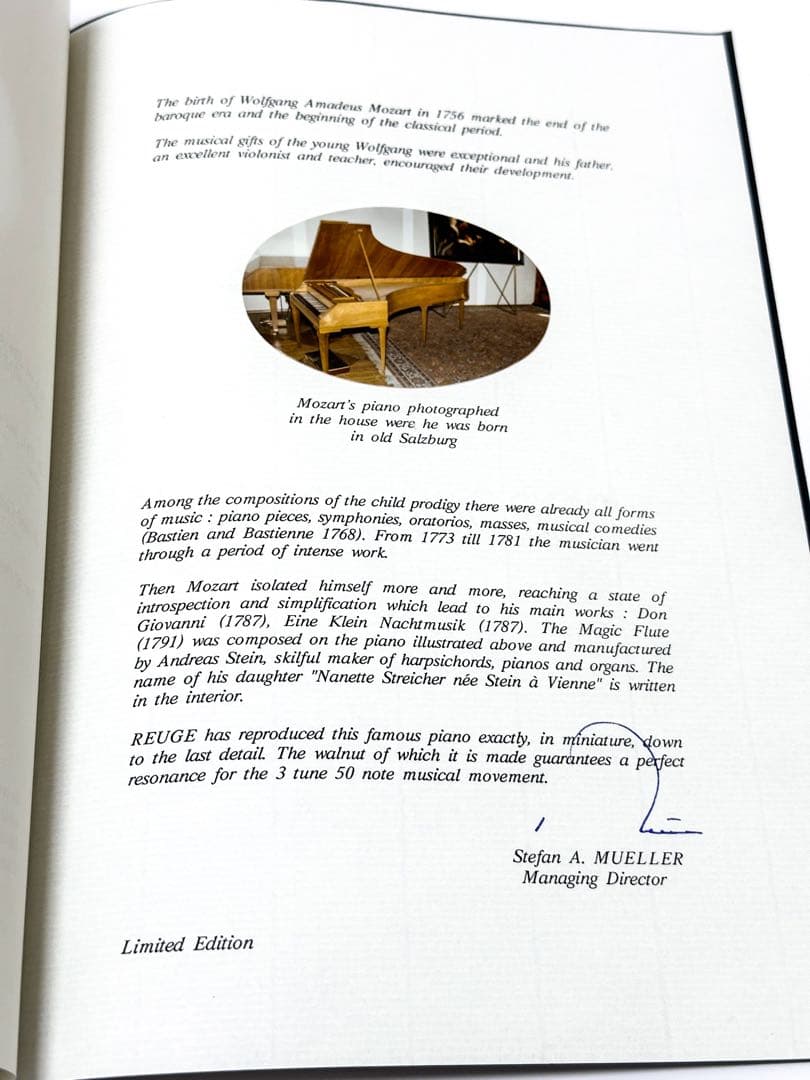 【超希少】REUGE リュージュ モーツァルト 没後200年記念 限定オルゴール