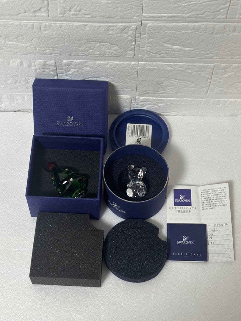 最安値 スワロフスキー クリスマスツリー グリーン おまけ くまさん付き