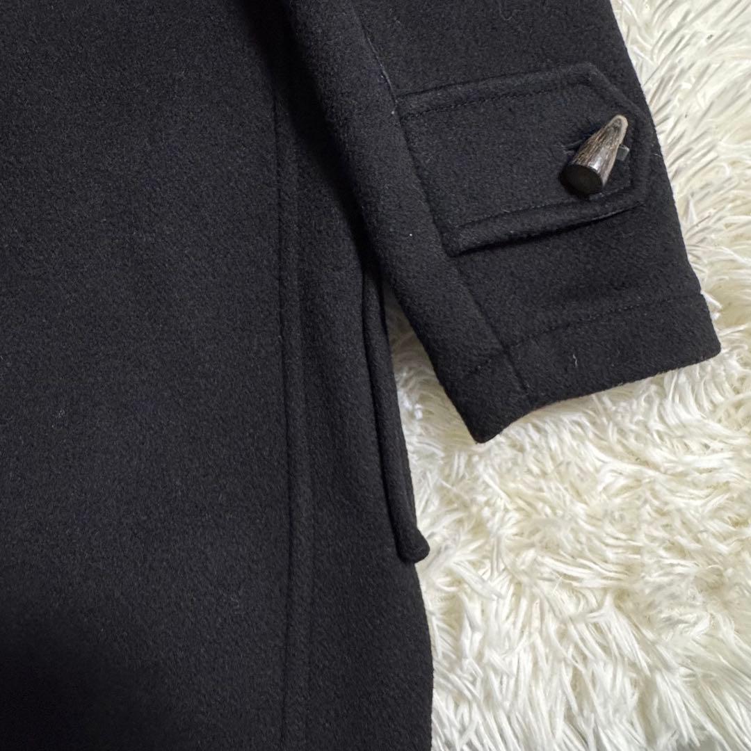 Gloverall ダッフルコート チェック フード 水牛トグル ブラック M