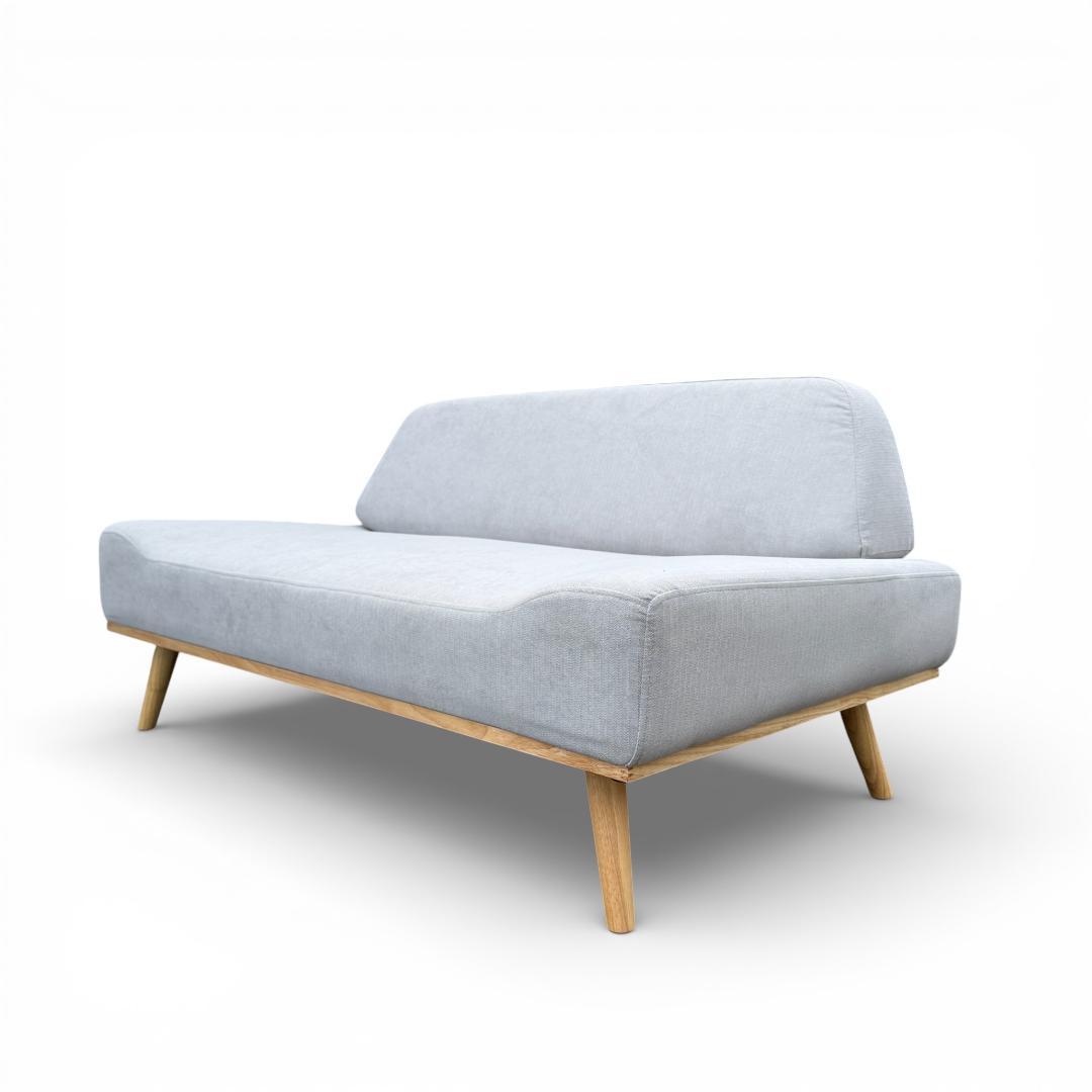 【新品】北欧風 アームレスソファ 2人掛け グレー ローソファ