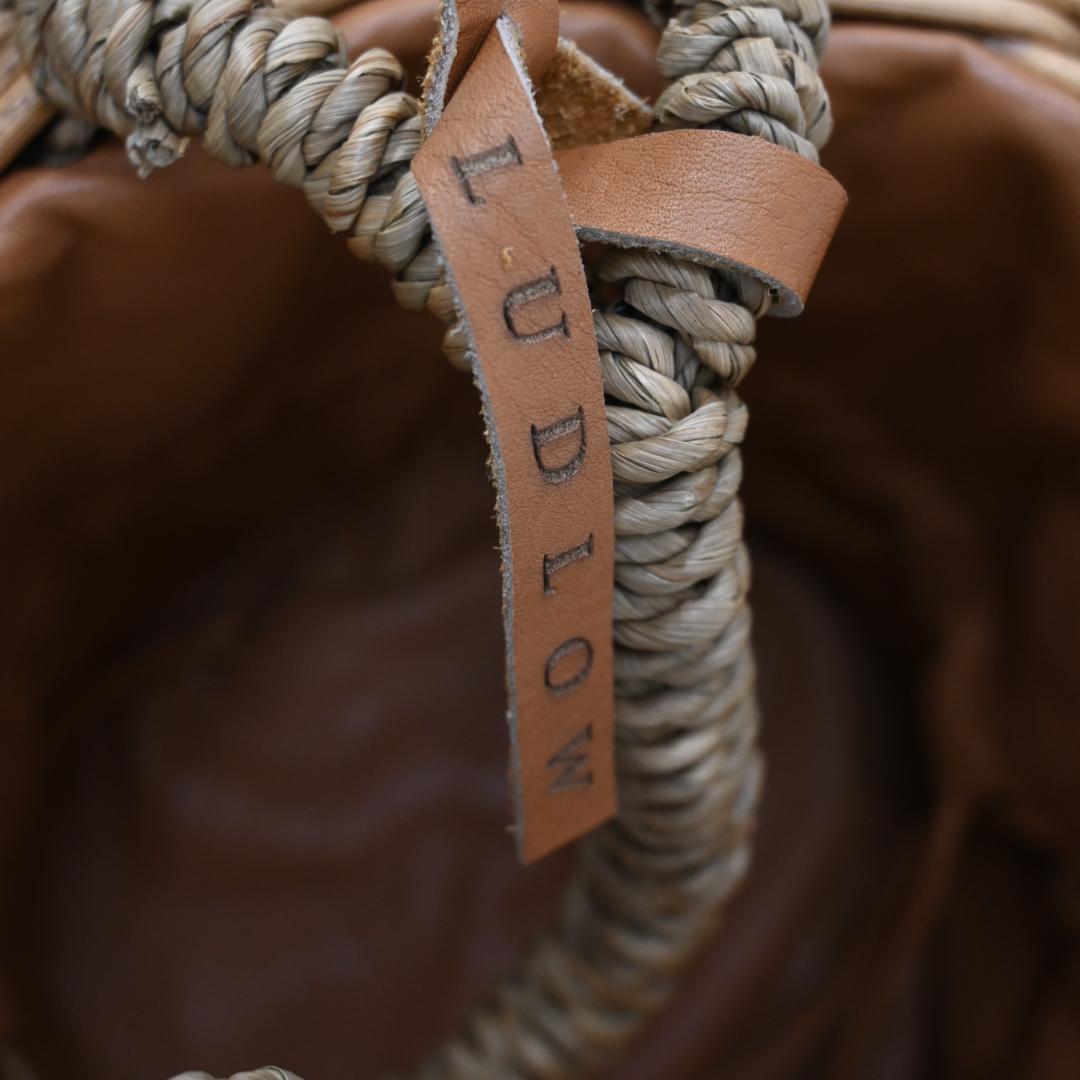 46212★LUDLOW ラドロー カゴバッグ スワン ラタン　ハンドバッグ