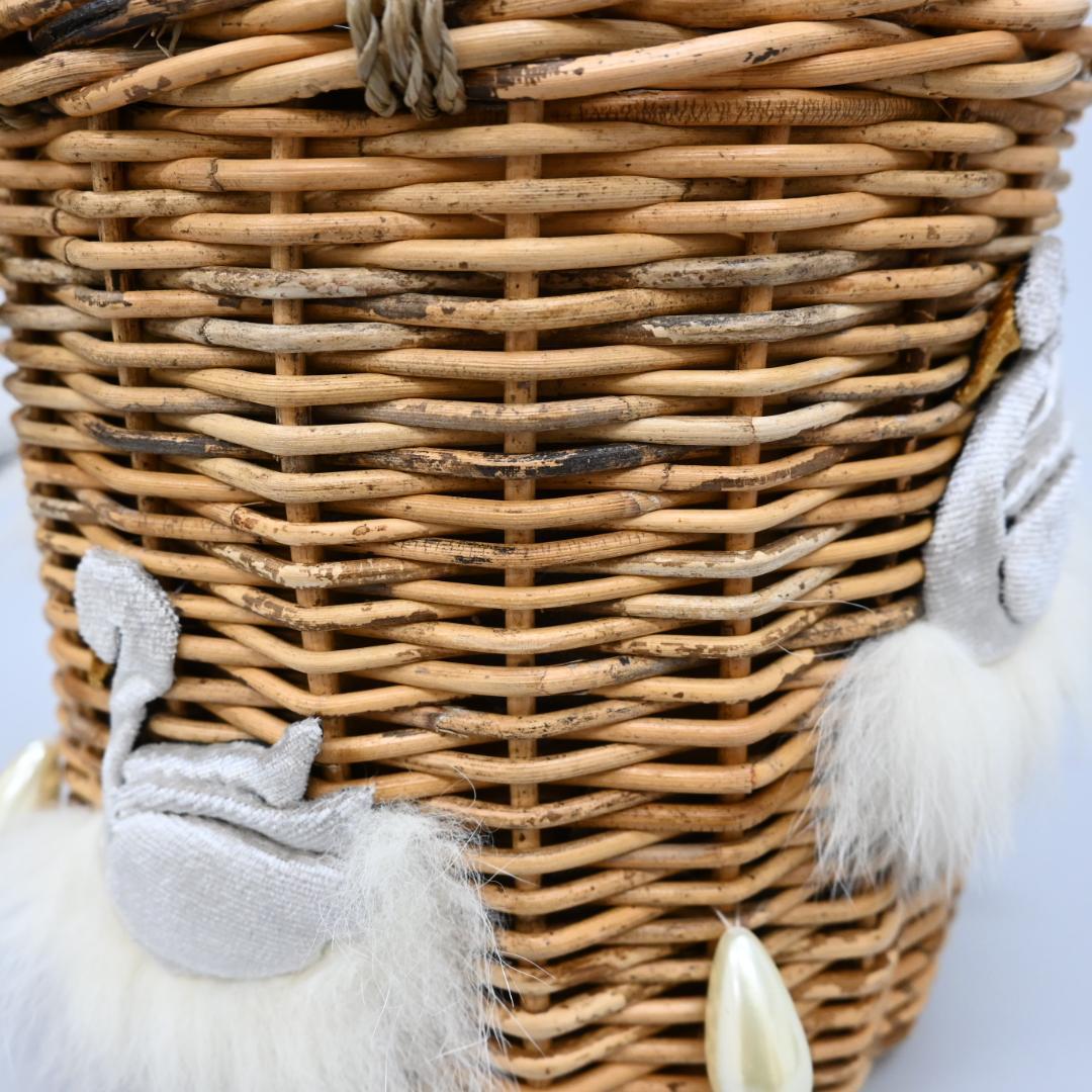 46212★LUDLOW ラドロー カゴバッグ スワン ラタン　ハンドバッグ