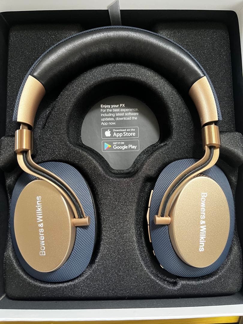 Bowers & Wilkins PX ワイヤレスヘッドホン ネイビー/ゴールド