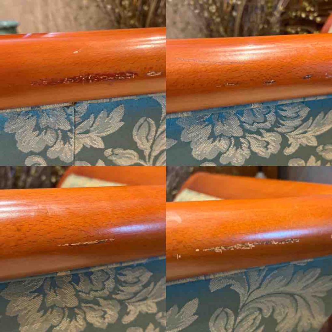 ① クラシック 3人掛けソファ 3Pソファ 花柄 グリーン ビンテージ nY