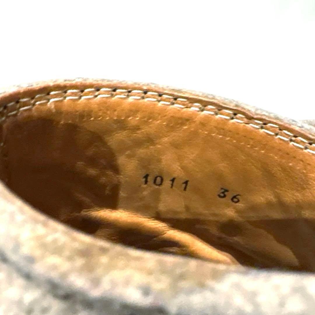 Trippen トリッペン レザーショートブーツ 23cm ベルクロ 切り替え式