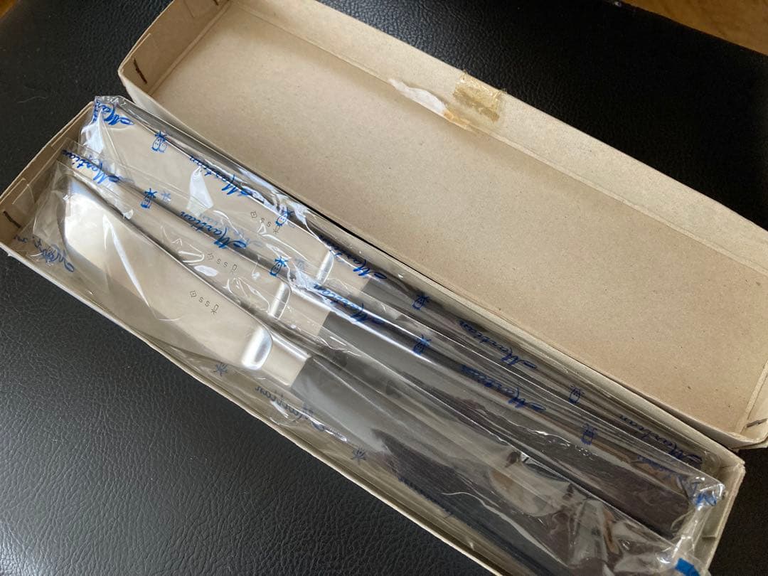 【未使用】 柳宗理 黒柄カトラリー デザートナイフ 5本セット