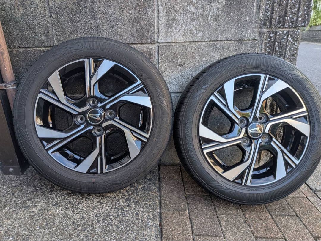 ダイハツ タントカスタム 純正14インチ アルミホイール タイヤ セット