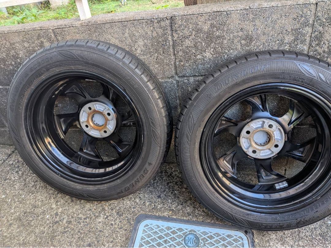 ダイハツ タントカスタム 純正14インチ アルミホイール タイヤ セット