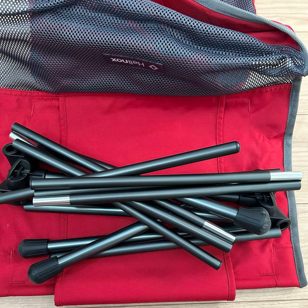 希少色 Helinox サバンナチェア スカーレット/アイアンブラック