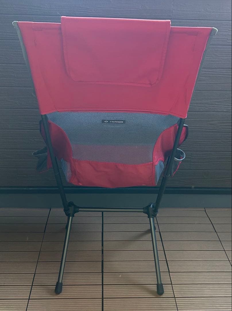 希少色 Helinox サバンナチェア スカーレット/アイアンブラック