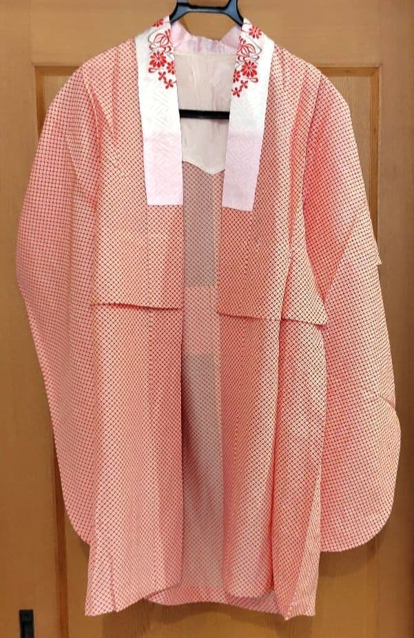 １回使用 7才 七五三 正絹&金刺繍の着物 帯 長襦袢 帯揚 帯板 帯枕 腰紐