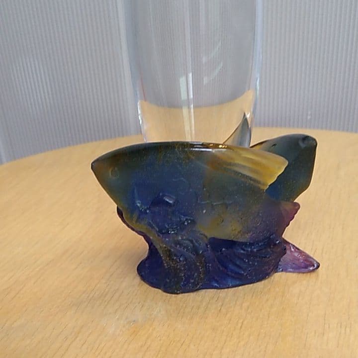 ドーム Daum 花瓶 魚 未使用品