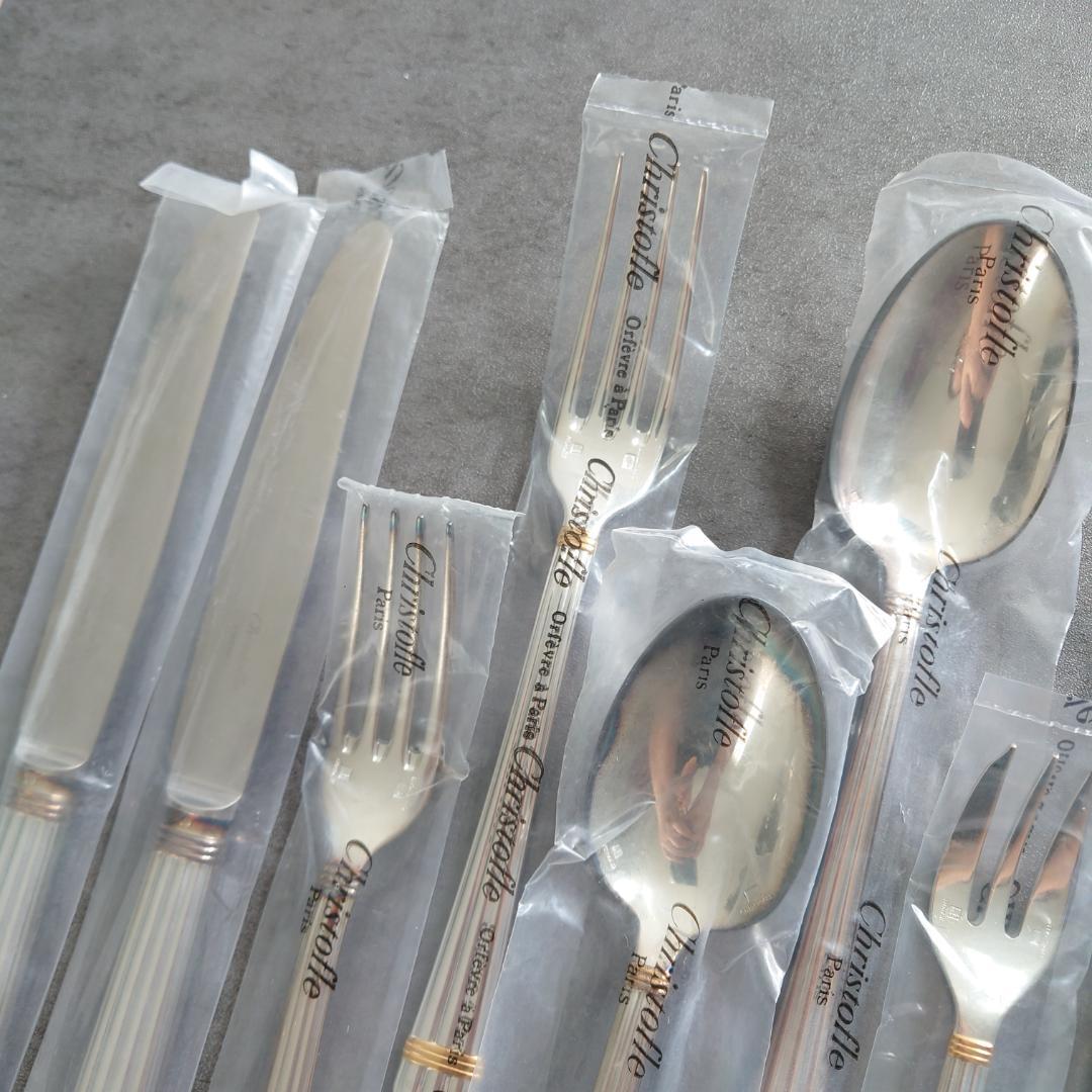 クリストフル アリアゴールドリング スタンダード含む 未開封 12点 保存袋付き