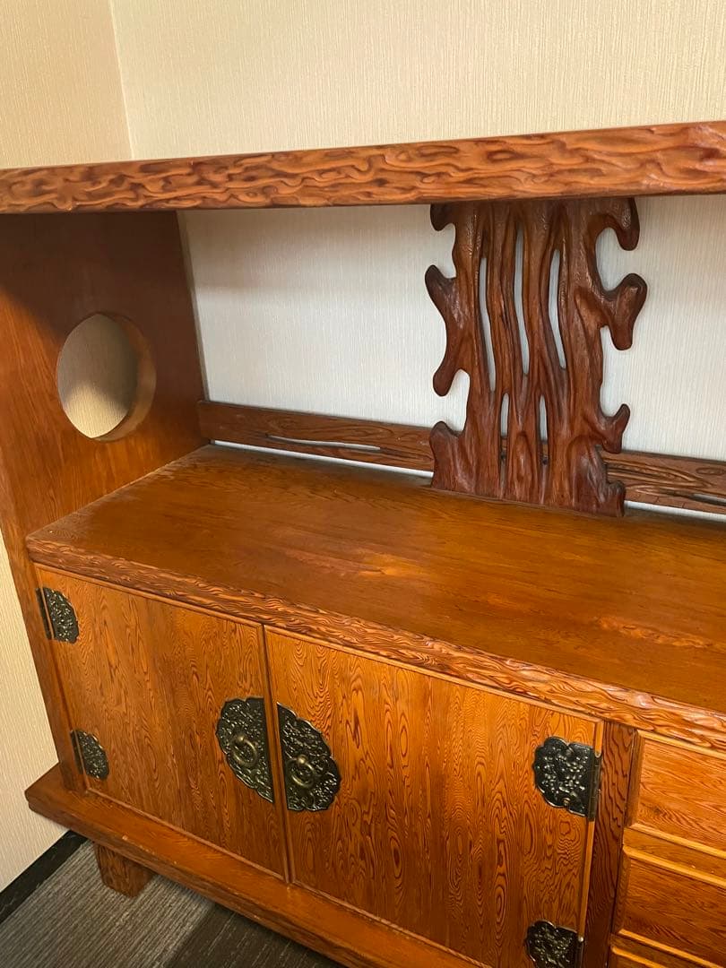 漆塗り　家具　屋久杉　茶箪笥
