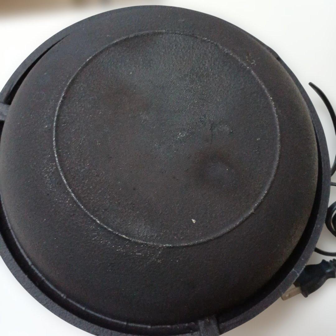 値下げ、鋳鉄製黒色茶釜 電気式、通電確認。