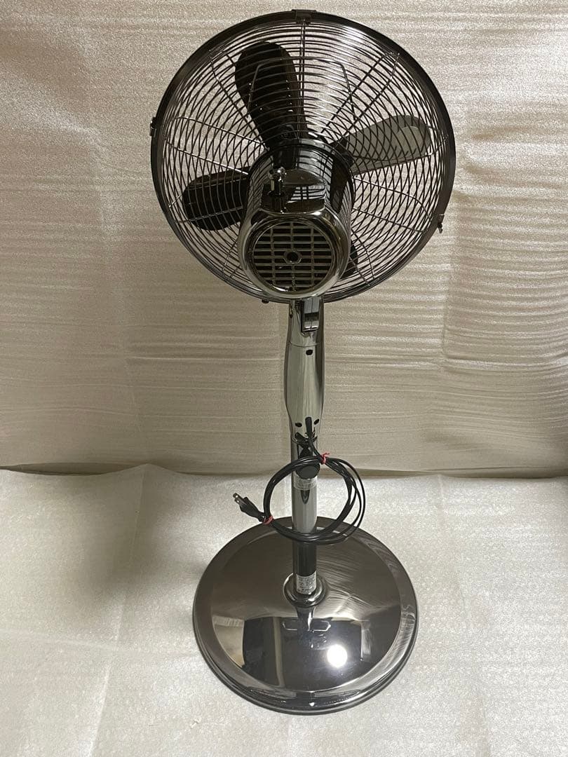山善 メタル 扇風機 リビングファン ガンメタリック レトロ アンティーク 美品