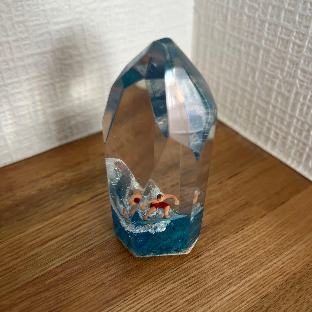 クリスタルキューブ サーフィンオブジェ ハンドメイド