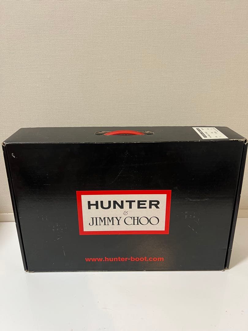 【再値下げ】ネイビー美品/ハンター & ジミーチュウレインブーツ