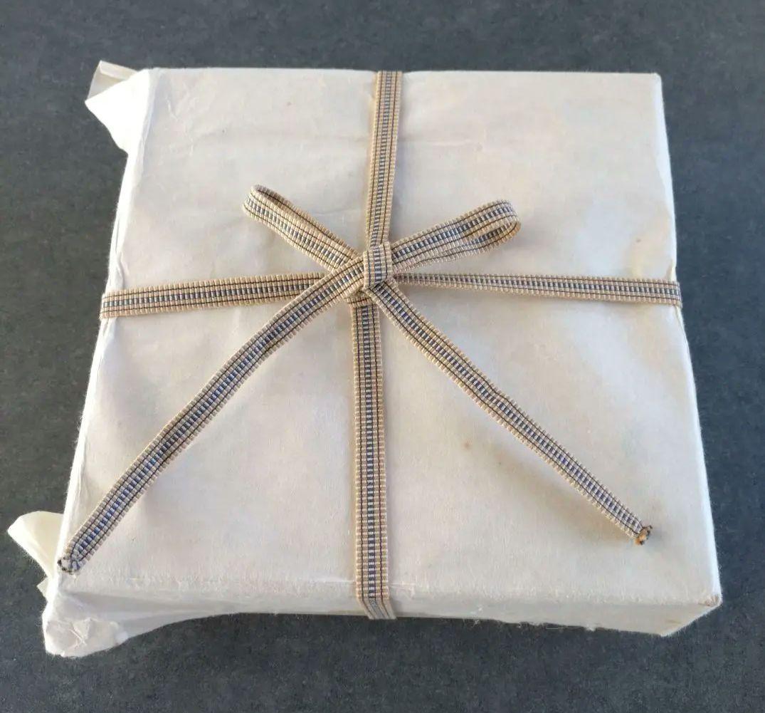 セール❇️越前釜 畠山是閑 灰被り菓子鉢 大小2皿セット 組紐木箱付き。