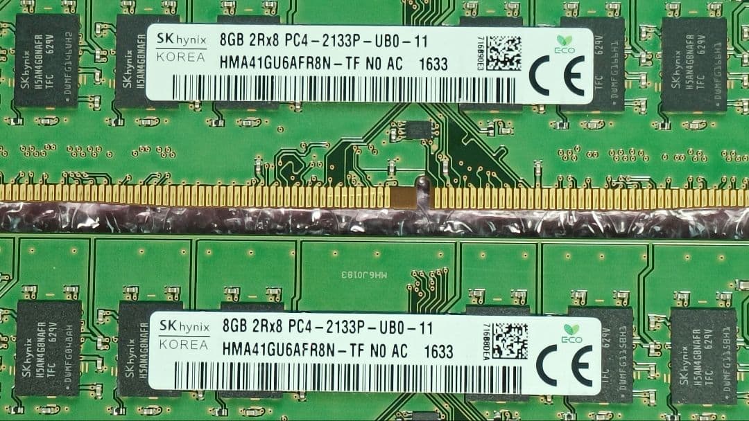 DDR4 8GBx2枚 16GB pc4-2133 動作確認済み ④