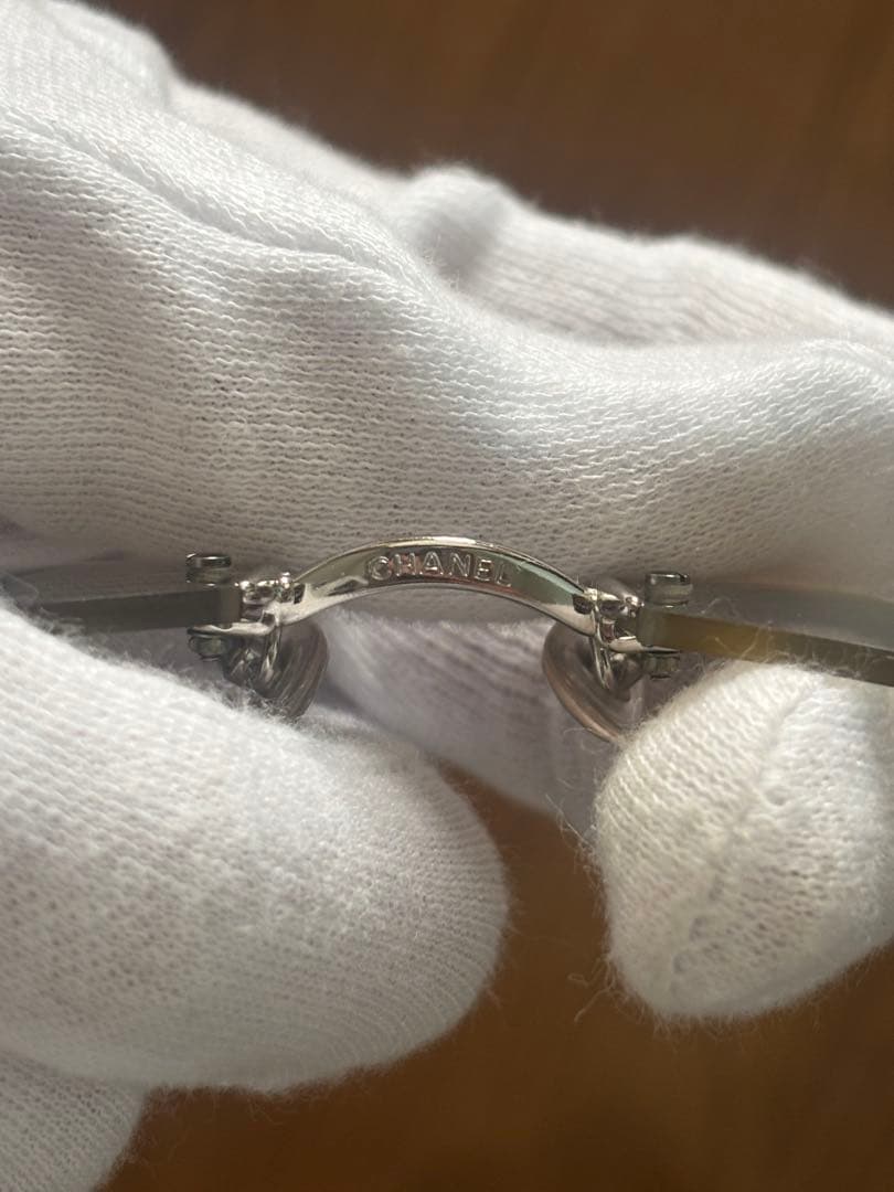 シャネル 4067 サングラス リムレス メガネ グレーグラデーション y2k