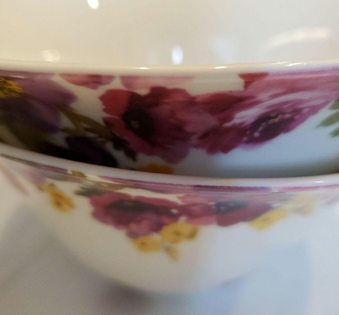 メルカリ便送料込♪Francfranc♪花柄陶器深皿フランフランフロナFLONA