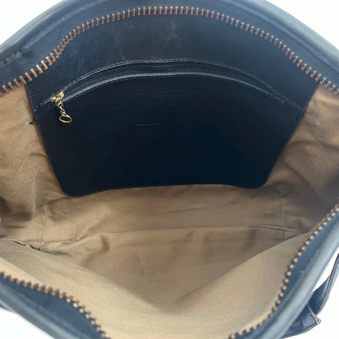 【稀品】オールドコーチ　ヴィンテージ　ショルダーバッグ グラブタンレザー　黒