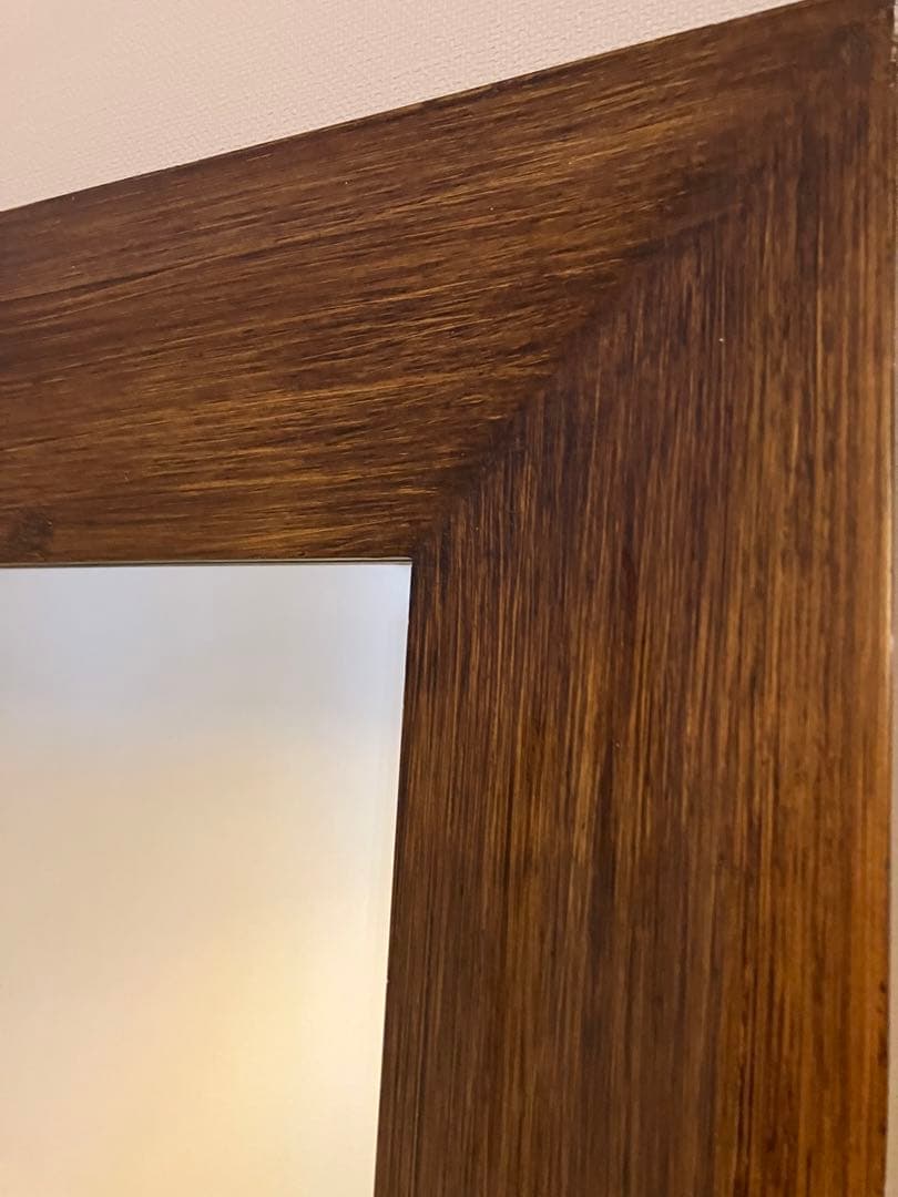 木製フレーム　大型　鏡　ミラー