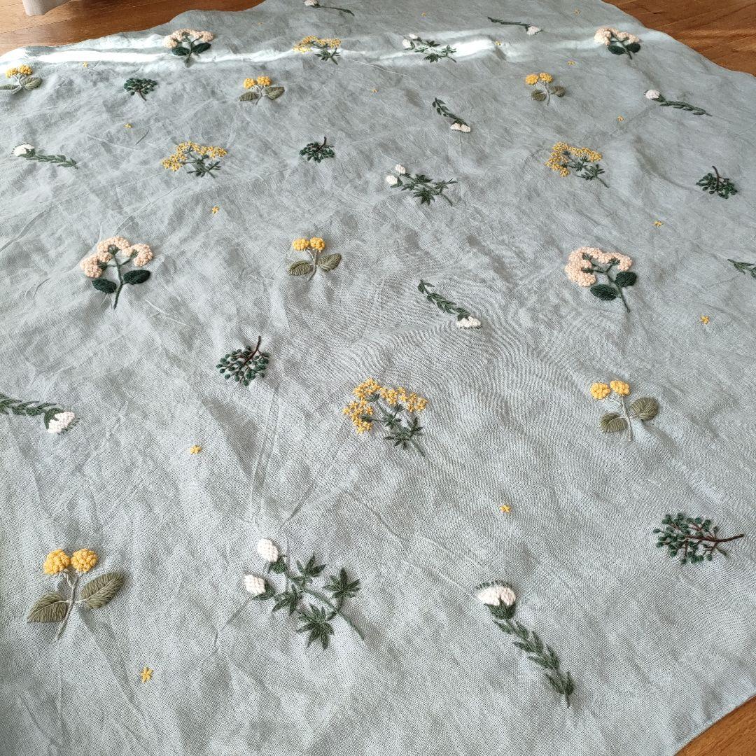 【(A^ ^)様オーダー専用ページ】リネン刺繍　クッションカバー　マルチクロス