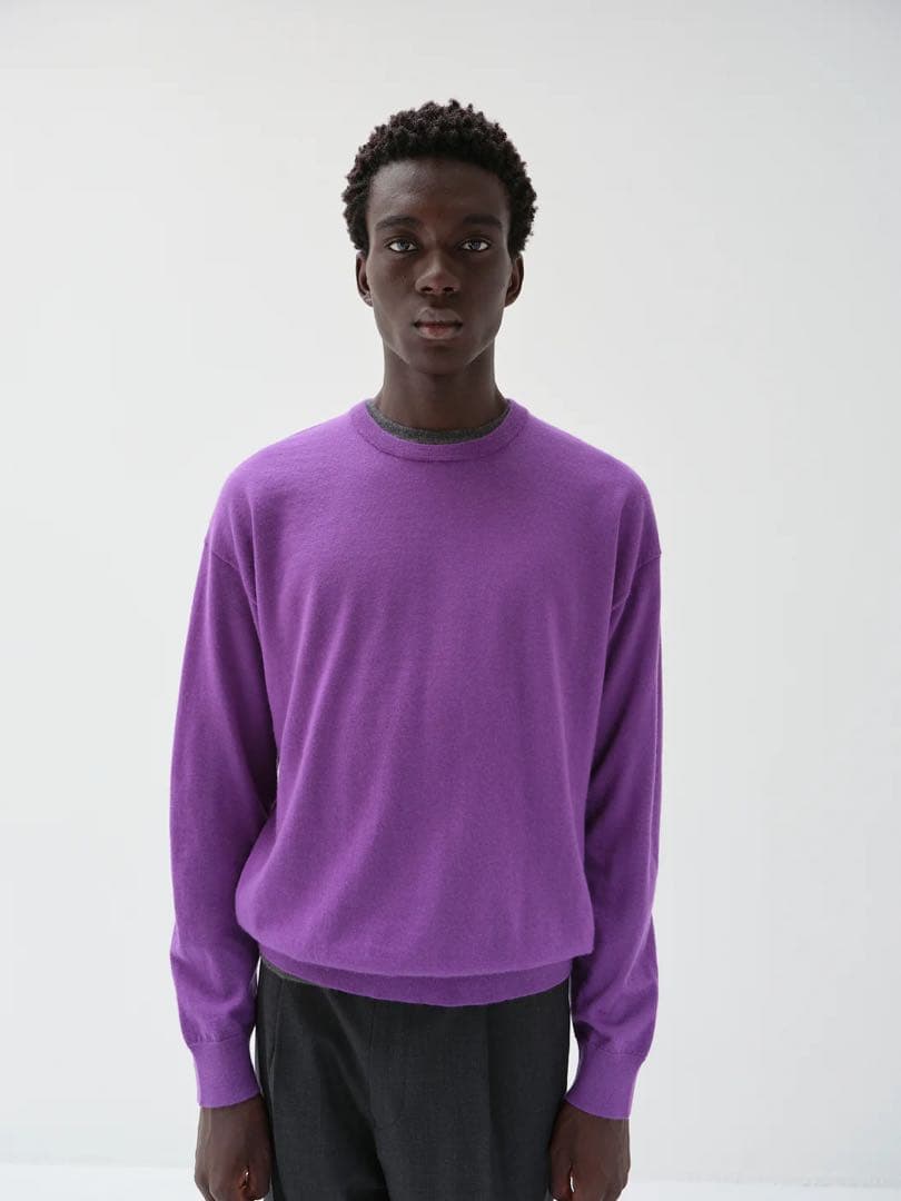 cash&barba ウーステッドカシミヤ 150 ニット ブラック 1