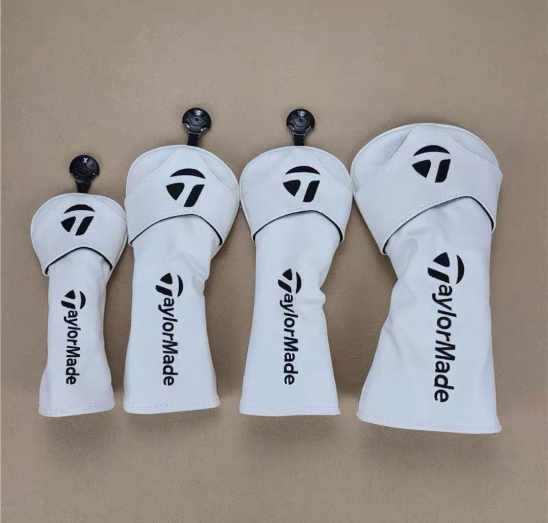 【新製品4点セット】テーラーメイドシンプルユニセックスゴルフクラブカバー 白色