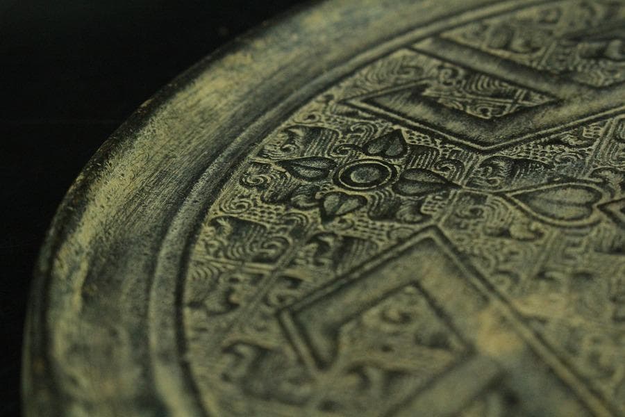 古鏡 饕餮紋 銅鏡(K-YC579