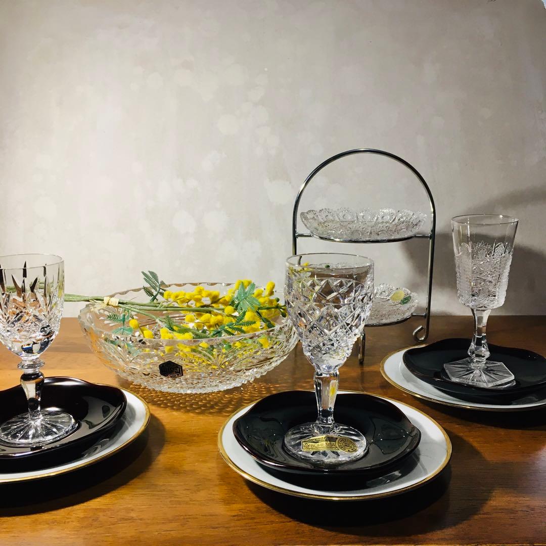 【廃盤】英国製　STUART スチュワートクリスタル　センターピース　大皿