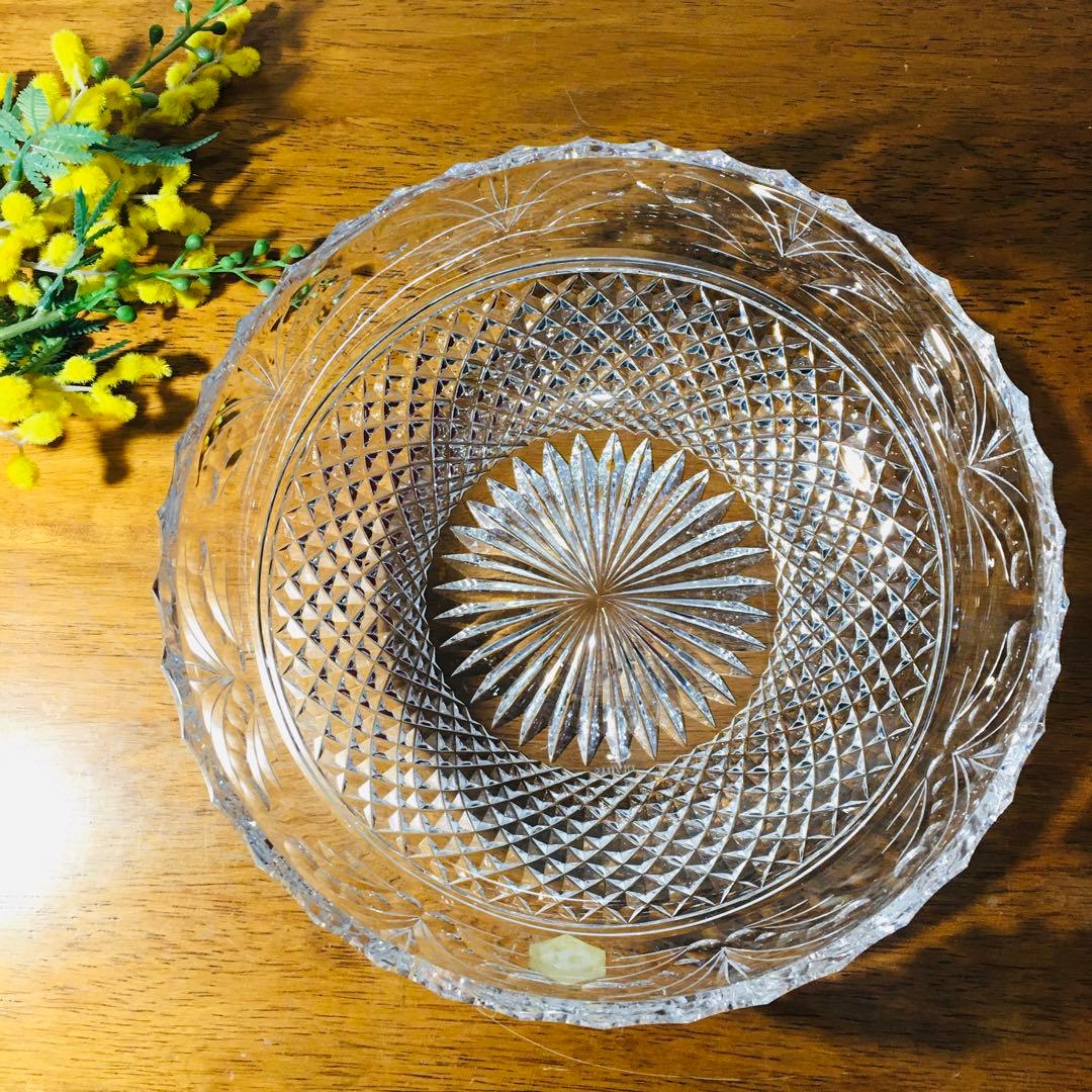 【廃盤】英国製　STUART スチュワートクリスタル　センターピース　大皿