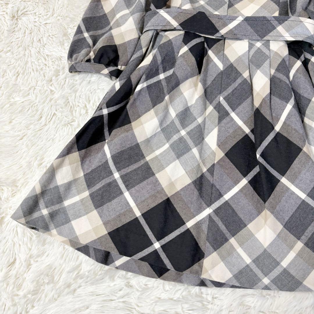 バーバリーブルーレーベル ノバチェック ワンピース ベルト ホースロゴ刺繍