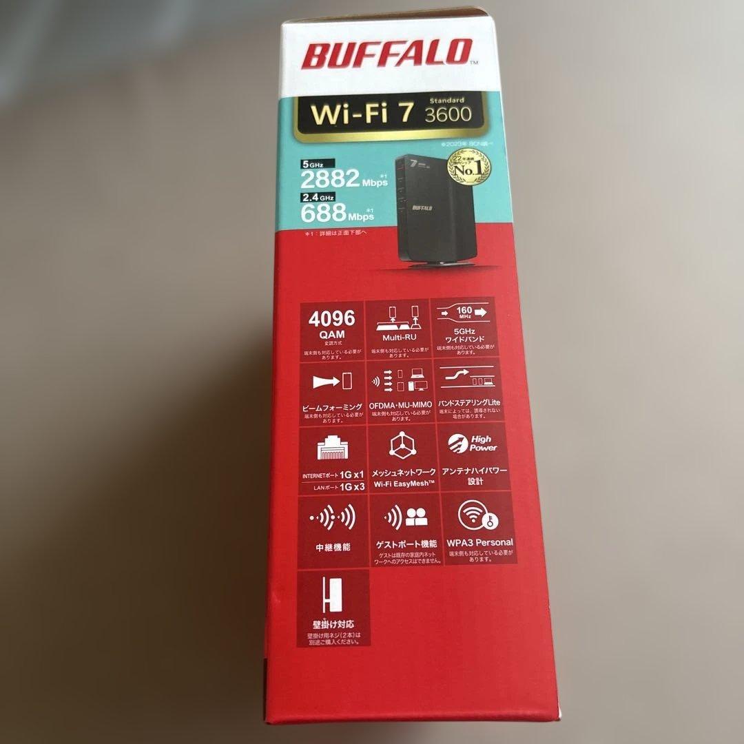 ルーター・ネットワーク機器 BUFFALO Wi-Fi 7 WSR3600BE4P-BK