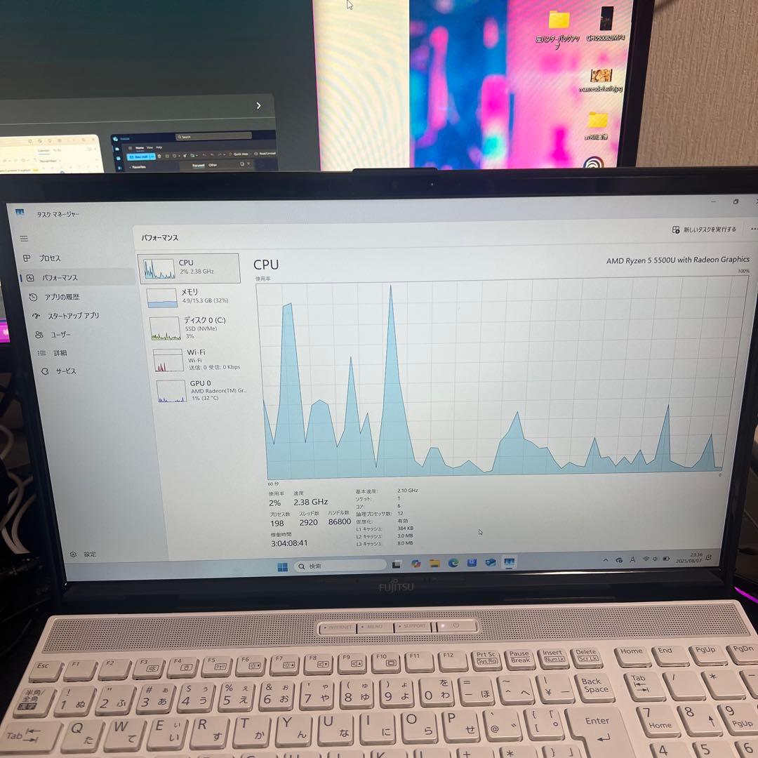 【ほぼ未使用品】富士通 LIFEBOOK AH480/H プレミアムホワイト