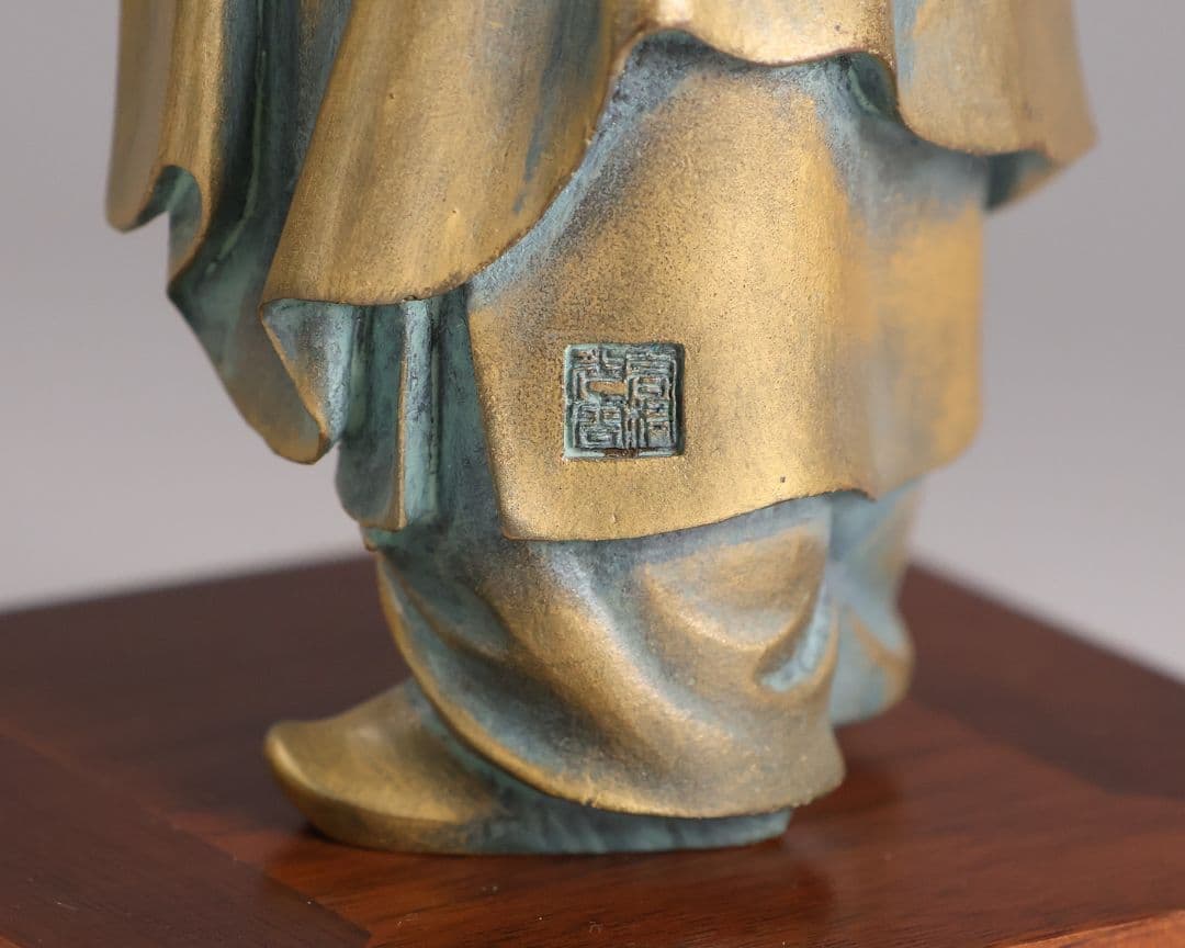 高村光雲 原型 聖徳太子御考養之像 高村規・識箱 銅像 ブロンズ【MA943】