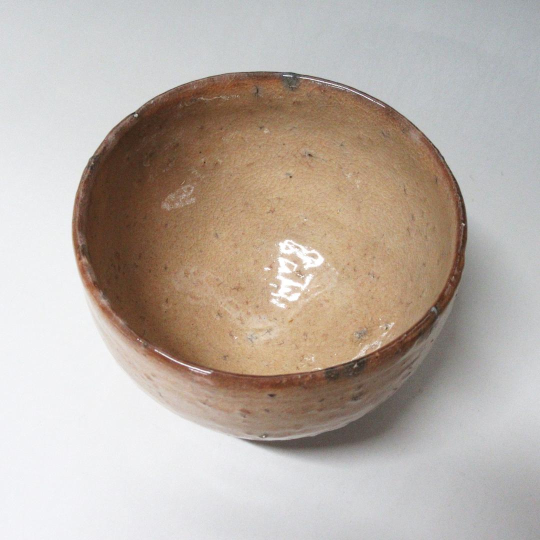 萩茶碗 新庄貞嗣造 共箱/共布/略歴付き 茶道具 CT-06