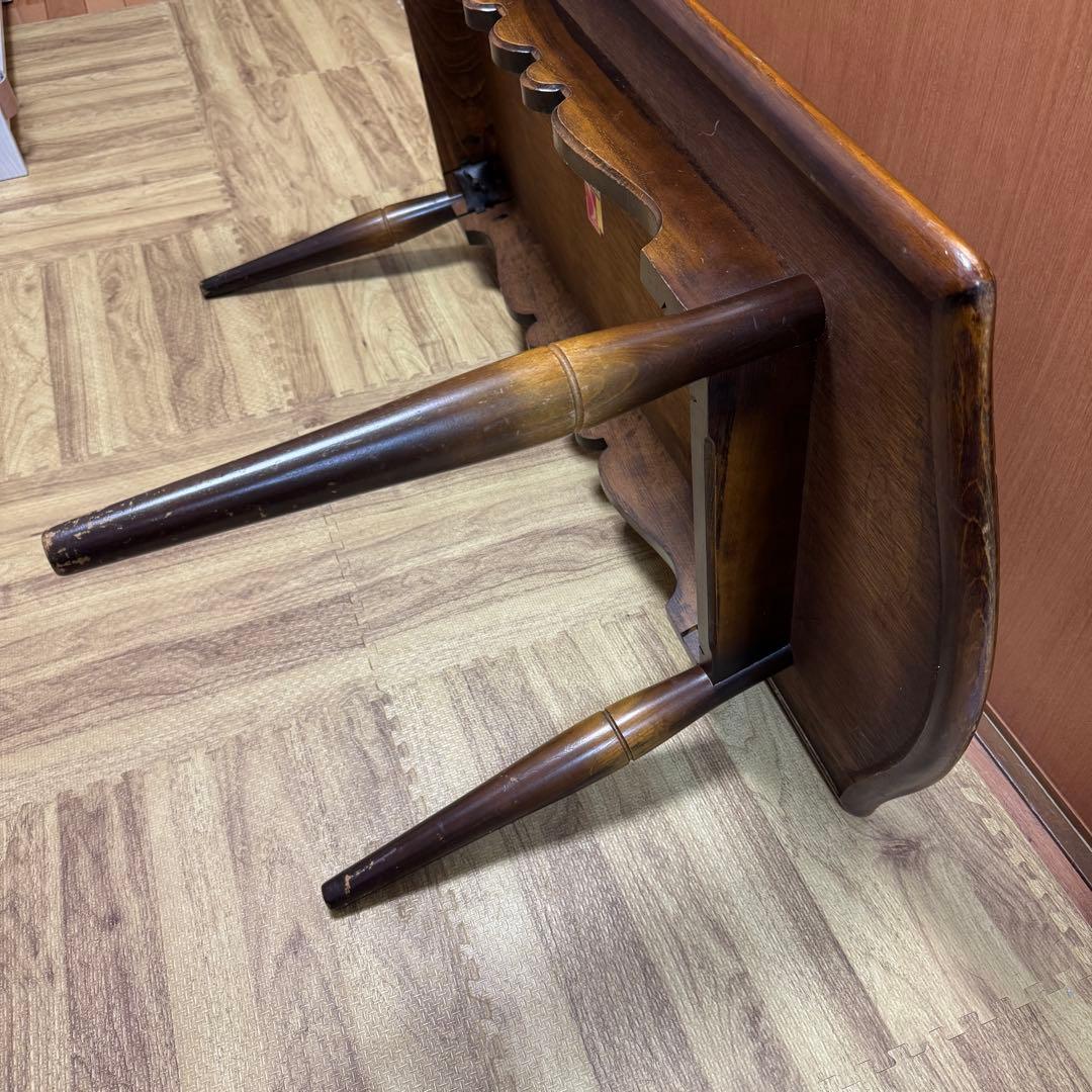 飛騨産業　キツツキマーク　アンティーク 木製テーブル　　ローテーブル