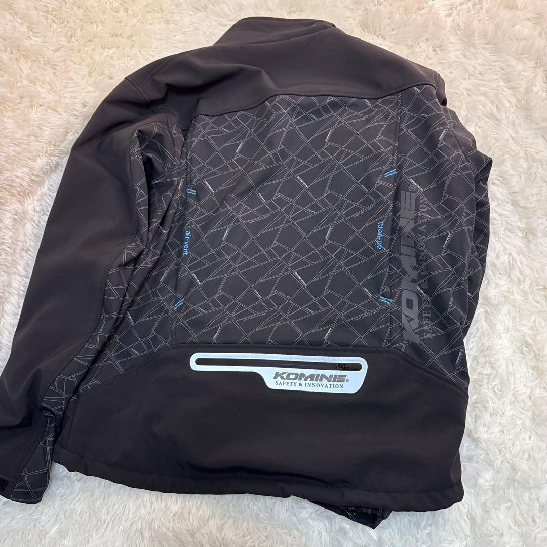 美品　コミネ プロテクトソフトシェルウィンターパーカー　脱着連結可能　黒　3L