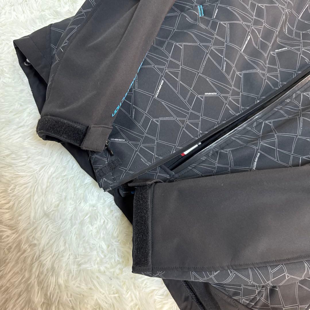 美品　コミネ プロテクトソフトシェルウィンターパーカー　脱着連結可能　黒　3L