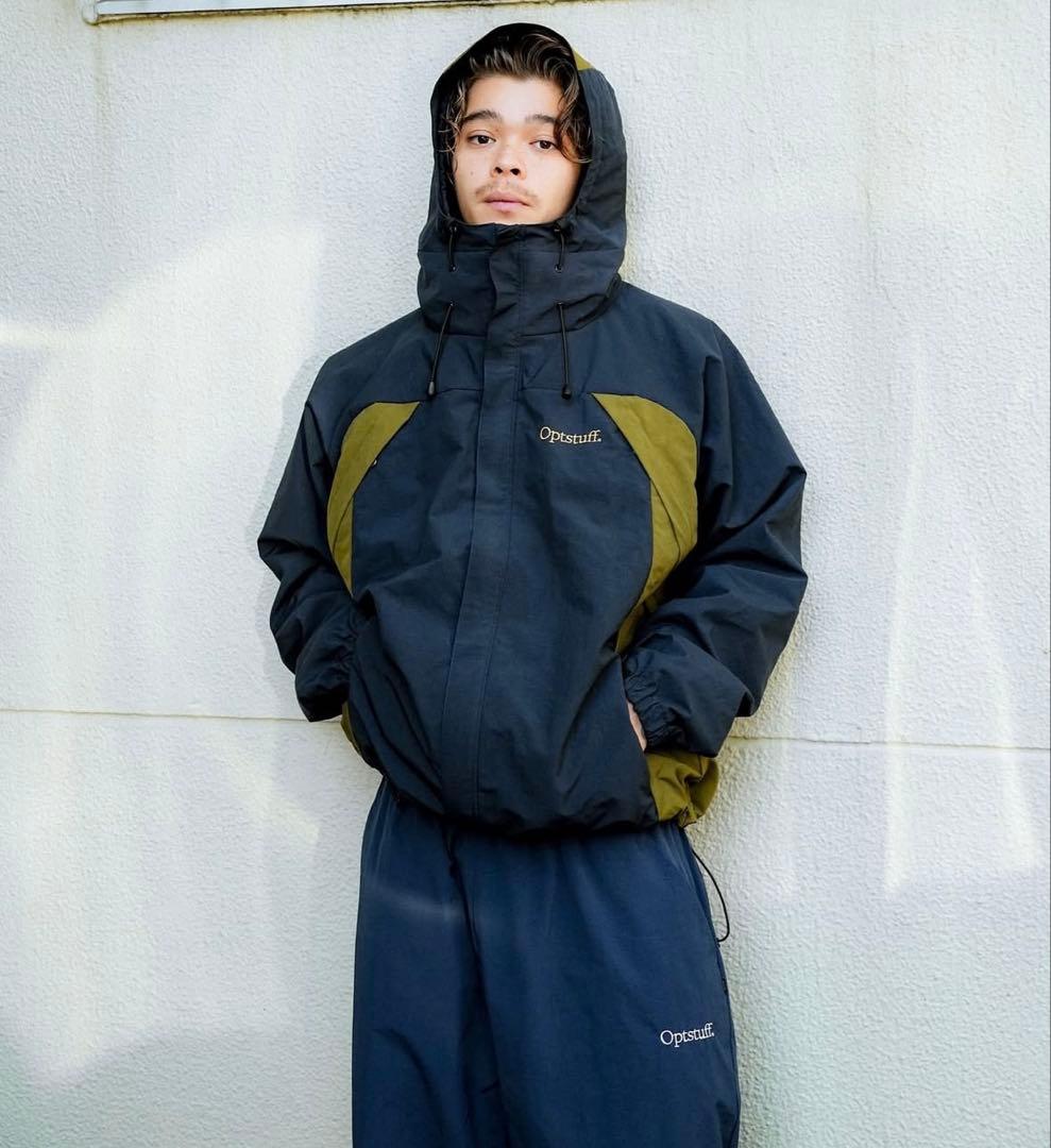[OPTSTUFF] SHELL PARKA (NAVY×KHAKI) M