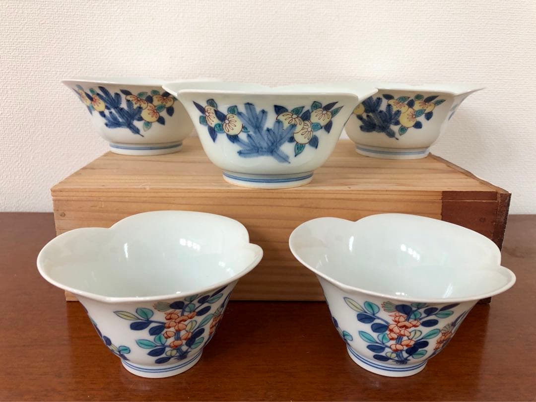 Dora　今泉今右衛門　小鉢　5点　今右衛門　人間国宝　蓋付き椀追加