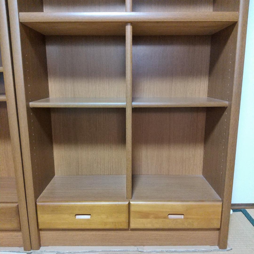 大きい本棚②　木製　ダークブラウン　幅90cm　高224cm　１個　　匿名配送