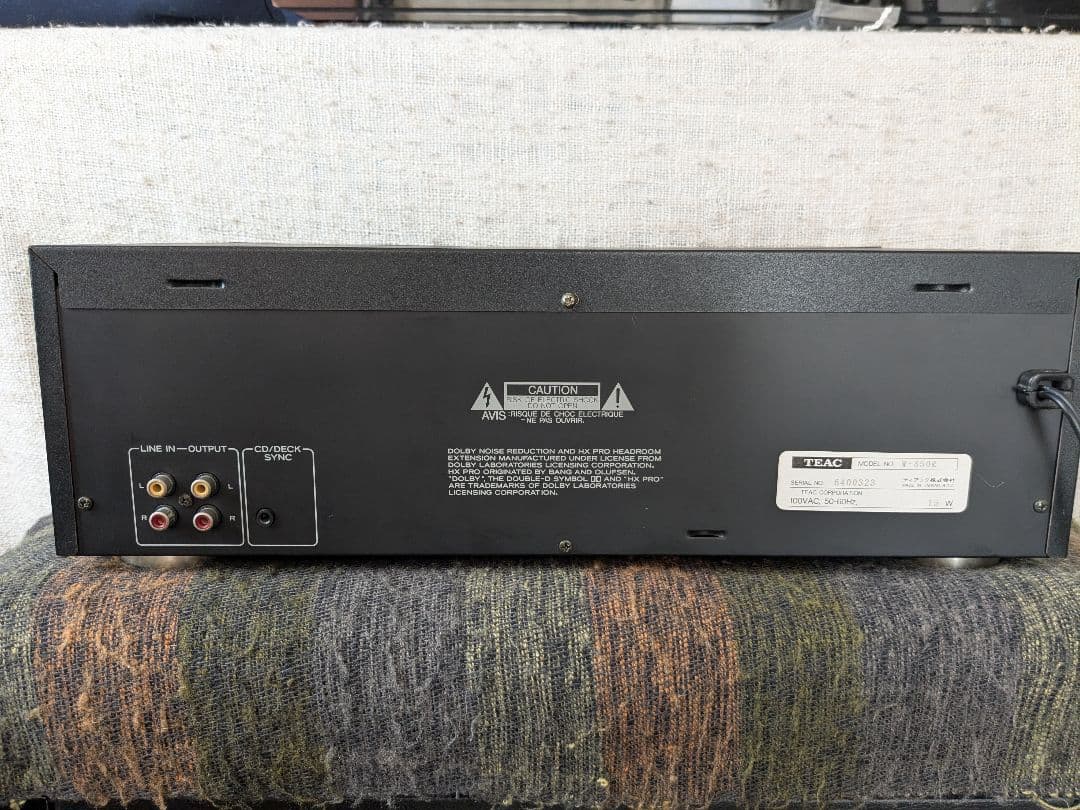 動作品 TEAC W−850R ダブル カセットデッキ リモコン付