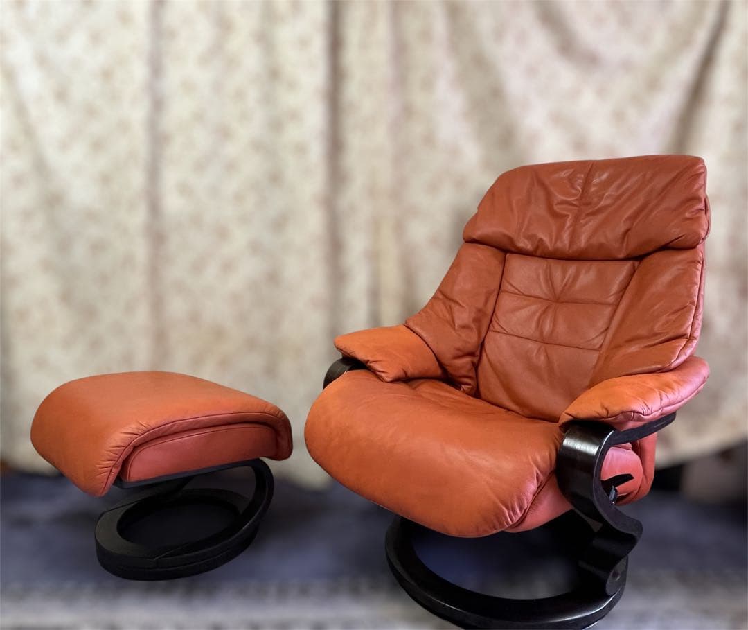 himollaヒモラ ゼロストレス リクライニングチェア&オットマン 本革