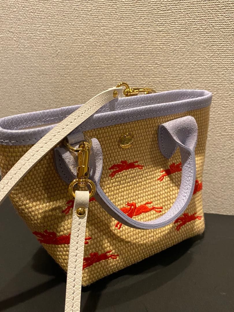 Longchamp パニエ カゴバッグ XS ロンシャン　スカイブルー
