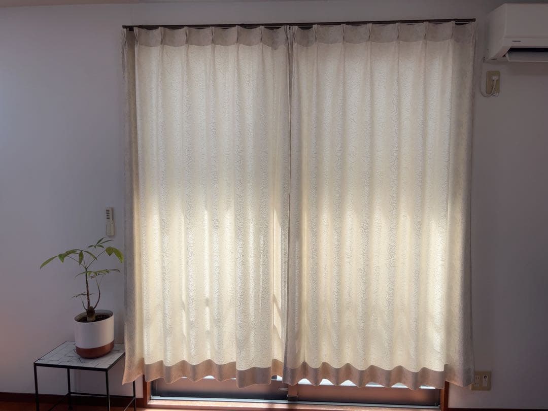 【美品】オーダーカーテン、レースカーテン